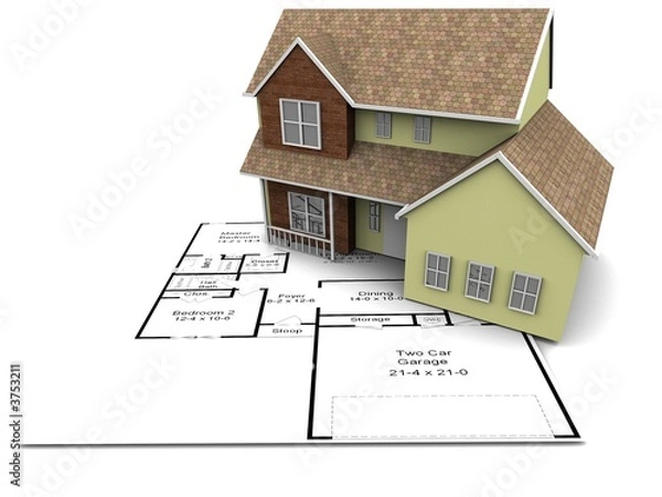 Obraz New house plans