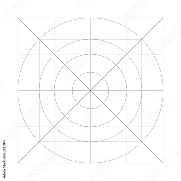 Fototapeta Abstract line geometric shapes background