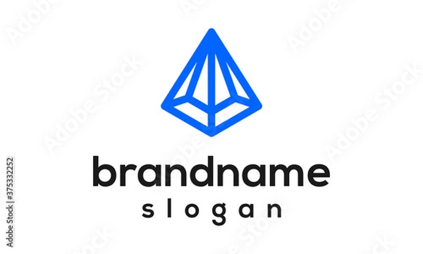 Fototapeta Triangle geometry logo design vector