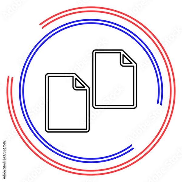 Obraz Copy or Duplicate document icon