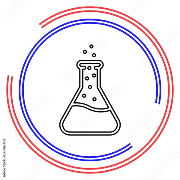 Obraz Lab icon. vector flask - science symbol