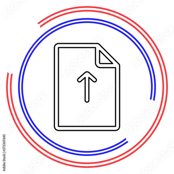 Obraz Vector Upload file icon - file document symbol