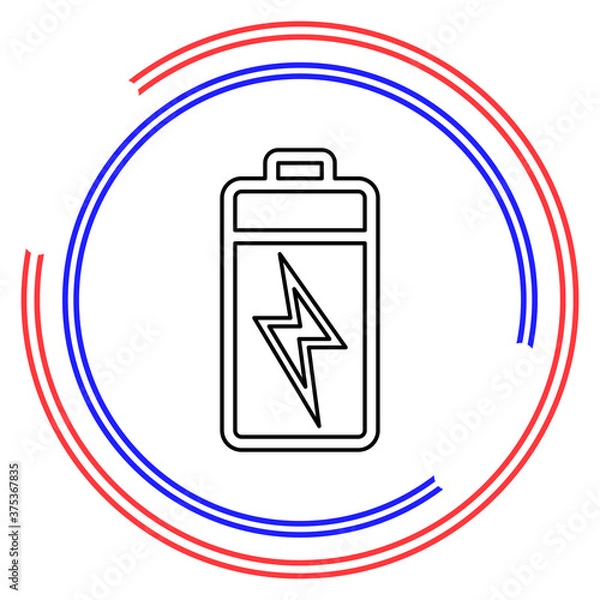 Obraz vector Battery charging - power Battery