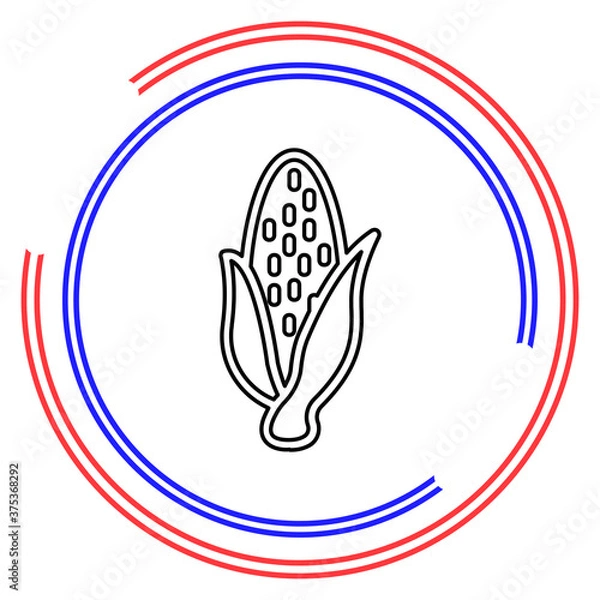 Obraz vector sweet corn illustration isolated