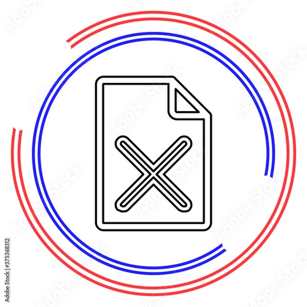 Obraz Remove document icon - vector