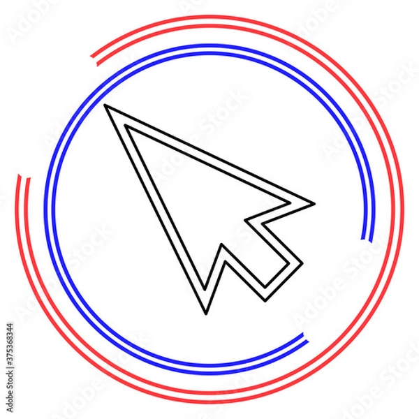 Obraz vector mouse cursor symbol - arrow click