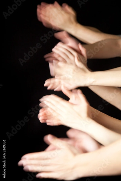 Fototapeta 拍手する男女