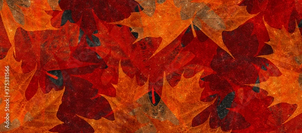 Obraz colorful watercolor fall leaves