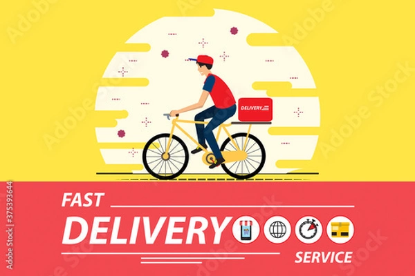 Obraz Bicycle delivery service concept
