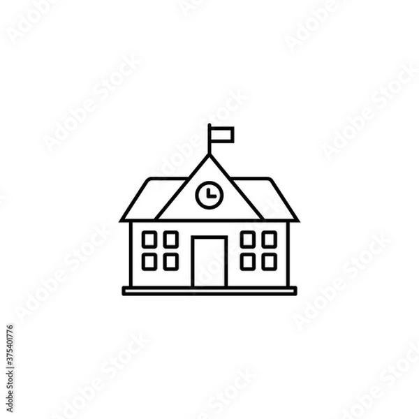 Obraz school building icon symbol vector design