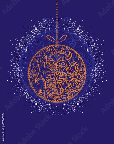 Obraz christmas ball  background