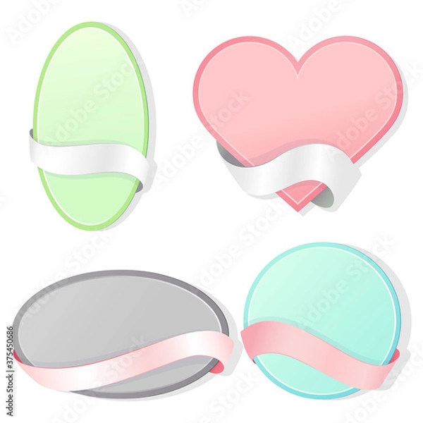 Fototapeta Decorative frames; sweet labels; vector set