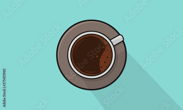 Obraz coffee in glass vector illustration design