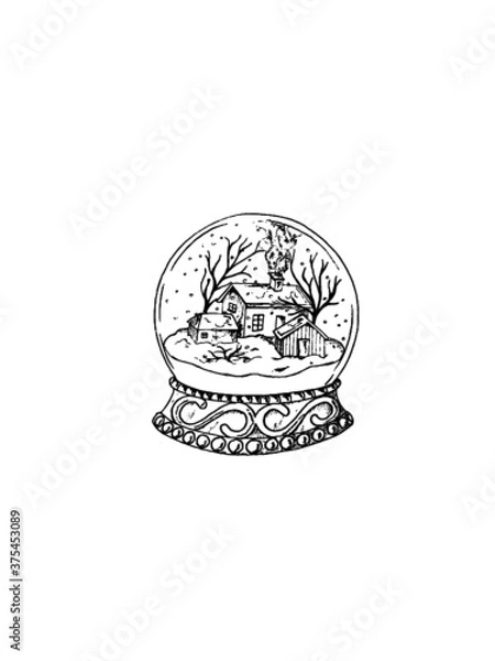 Fototapeta Christmas theme winter vector