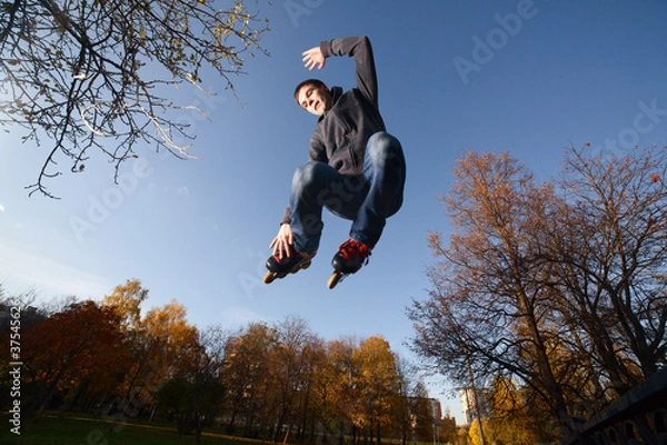 Obraz Jumping Roller-skater
