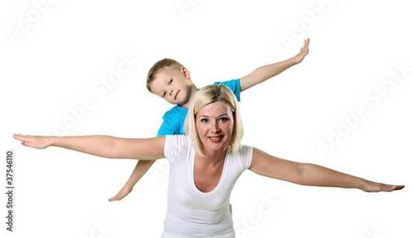 Obraz mother with son in studio