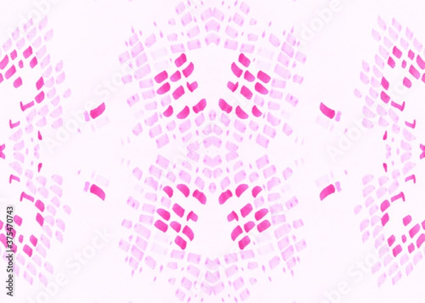 Obraz Watercolor Splatter Snake Skin Pattern. 