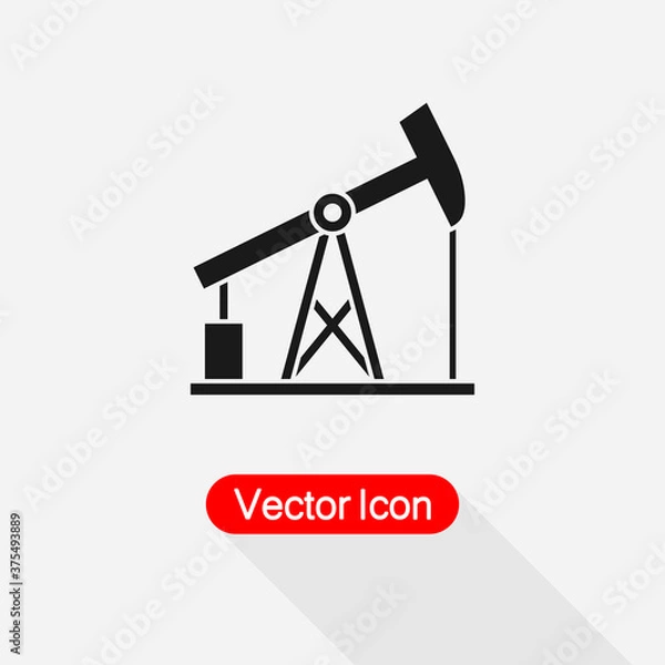 Fototapeta Oil Derrick Icon Vector Illustration Eps10