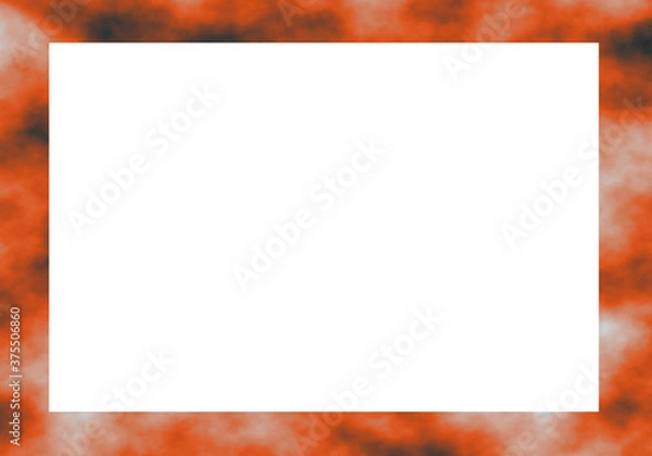 Obraz empty white square frame on render vintage colors background