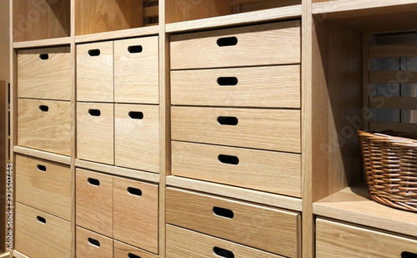 Obraz 木製の収納棚