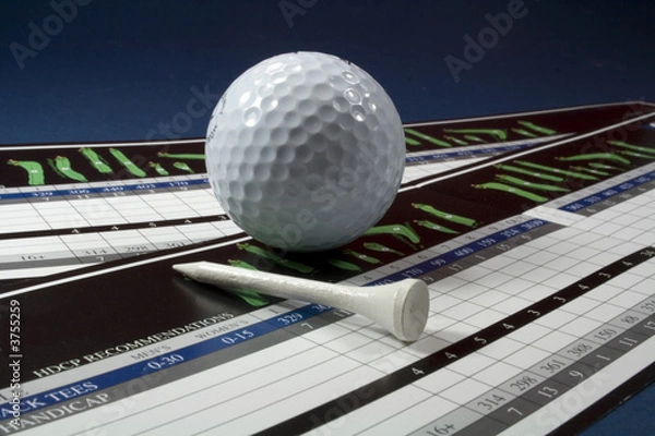Obraz Scorecard, Ball & Tee