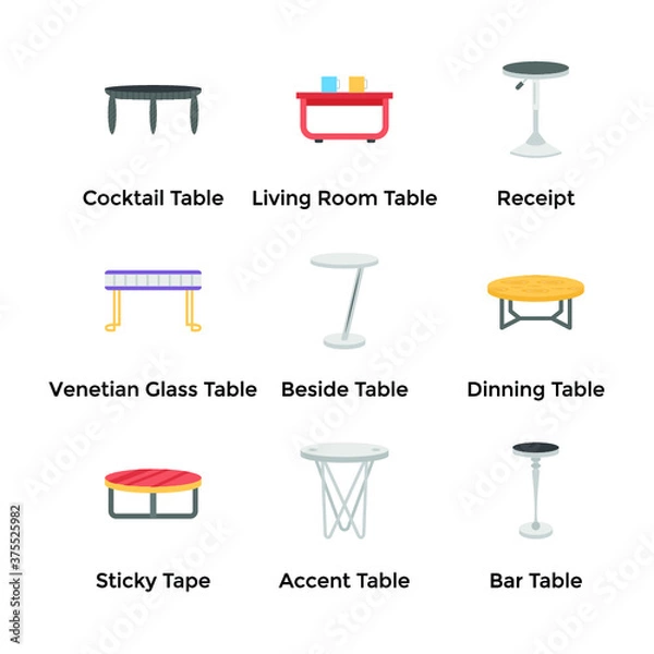 Fototapeta Pack of Ceiling Table and Floor Lamps 