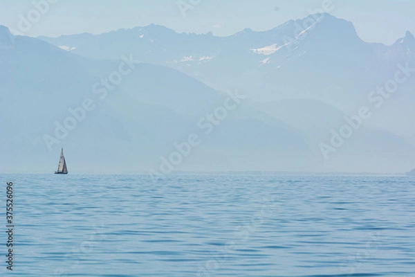 Fototapeta Żaglówka na Jeziorze Genewskim