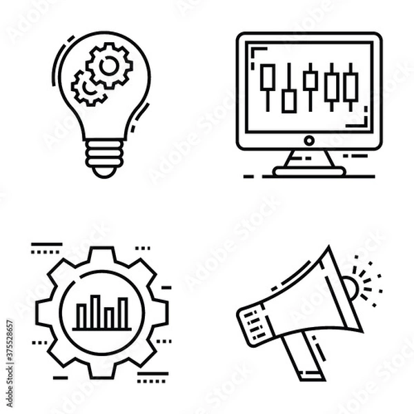 Fototapeta Technology Vector Icons Pack 