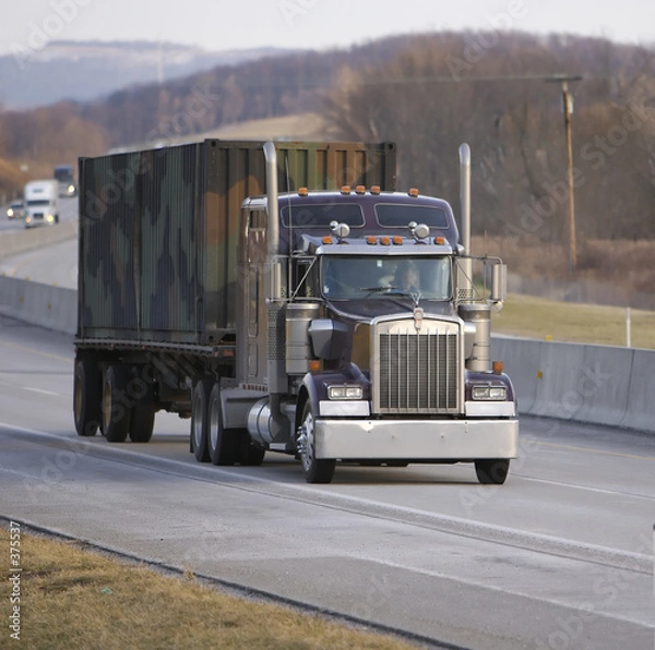 Obraz truck on highway