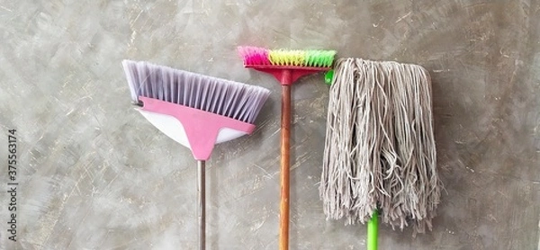 Obraz broom and shovel