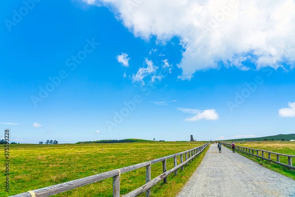 Obraz 【長野県 美ヶ原】雲上の高原風景