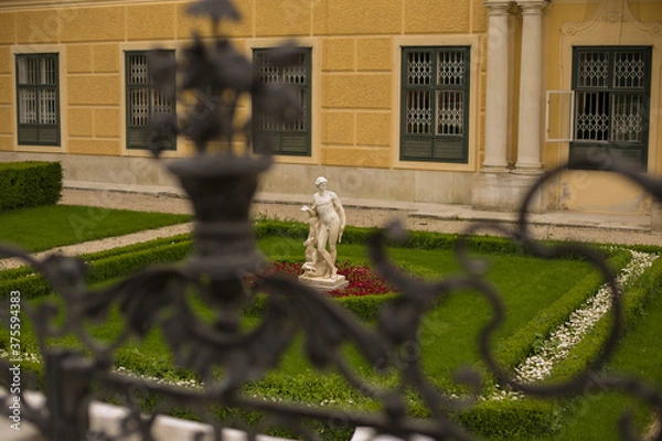 Obraz old statue in the garden