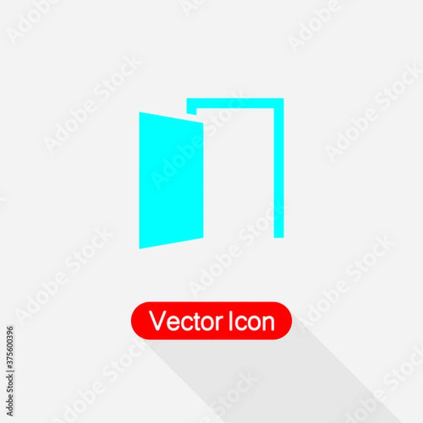 Fototapeta Opened Door Icon Vector Illustration Eps10