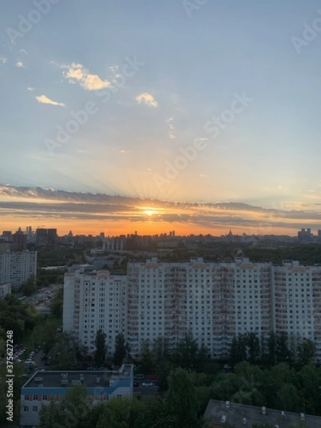 Obraz sunset in the city