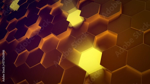 Obraz Loopable Honeycomb 3D Animated Backgrounds