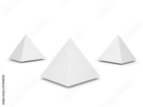 Obraz 3d pyramid on white background