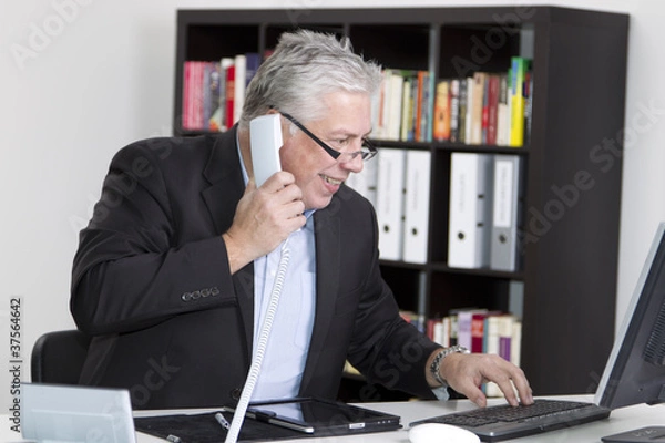 Obraz Der zufriedene Mitarbeiter