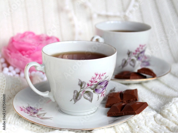 Fototapeta утренний чай