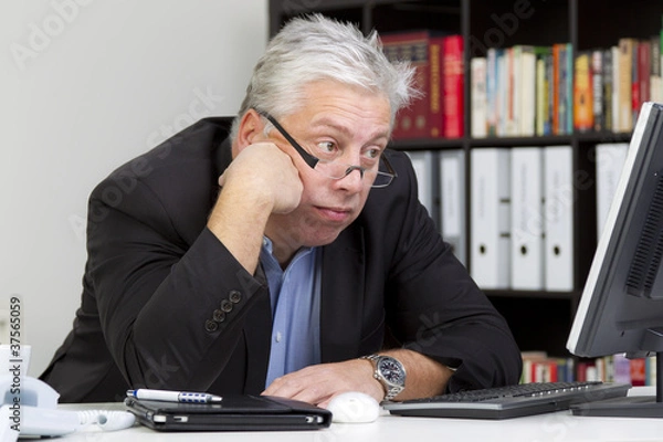 Obraz Ein langer Tag im Büro