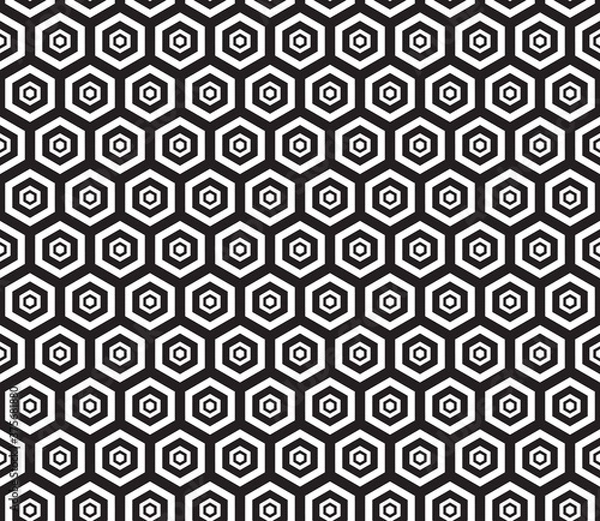 Fototapeta Seamless Pattern. Abstract Geometric Psychedelic Art Background. Vector Illustration