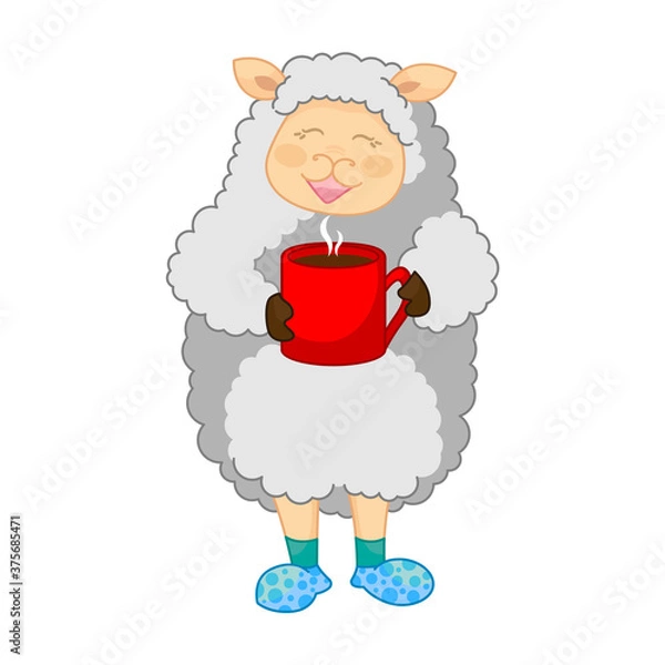 Fototapeta sleepy lamb