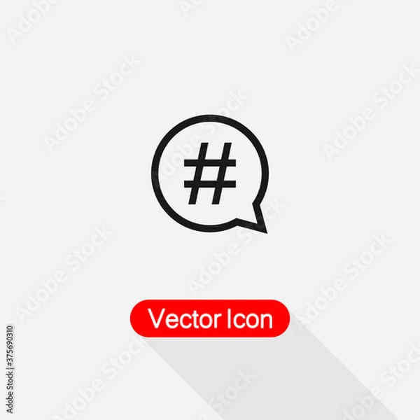 Fototapeta Hashtag Icon vector illustration Eps10