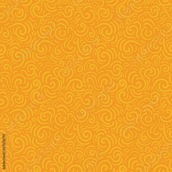 Fototapeta Seamless abstract hand drawn swirl with irregular spiral in wavy movement. Graphic and modern design for scrapbooking, stationary, fashion and packaging design.