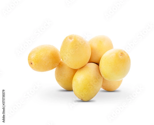 Obraz .Fresh dates isolated on white backgroup.