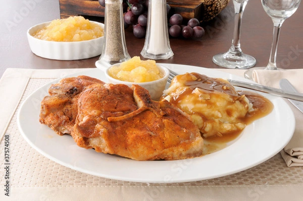 Fototapeta Breaded pork chops