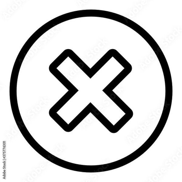 Obraz X mark icon button