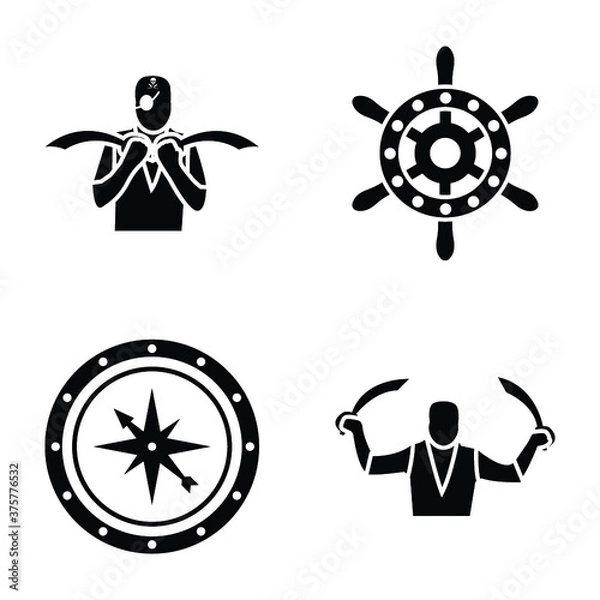 Obraz Collection Of Pirate Icons