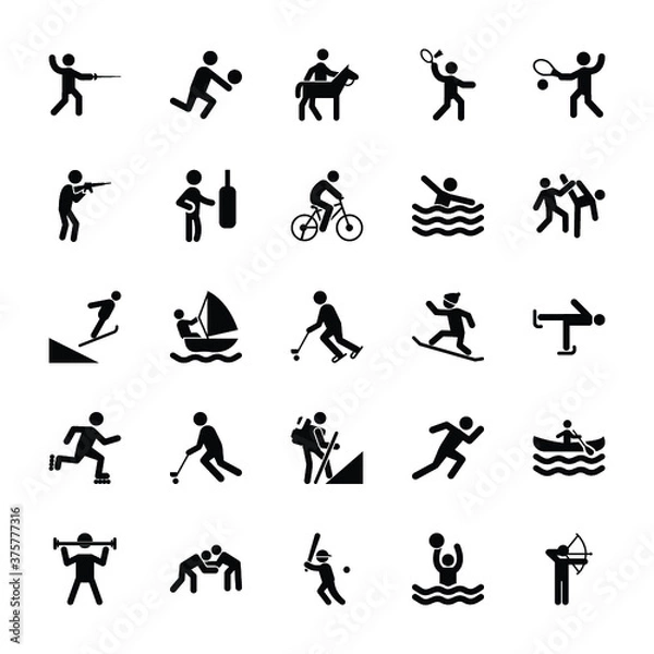 Fototapeta Set Of Olympic Games Pictograms 