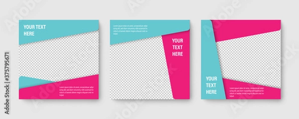 Fototapeta Social media editable post banner. Web banners for social media. Clear and simple design, vector illustration.