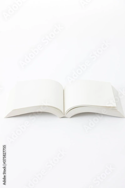 Fototapeta opened book on white background